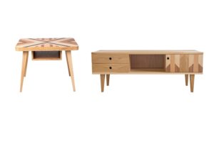 KOMPLET - Komoda TV Puzzle + stolik kawowy Puzzle mini