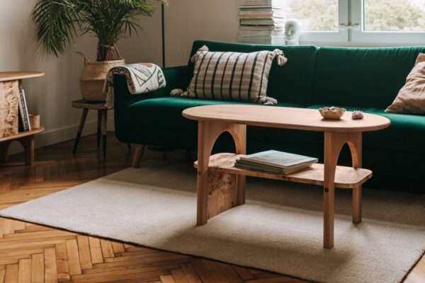 stolik owalny Home we wnetrzu 1 STOLIK kawowy OWALNY HOME