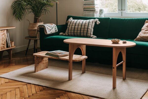 stolik owalny Home we wnetrzu 2 STOLIK kawowy OWALNY HOME